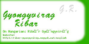 gyongyvirag ribar business card